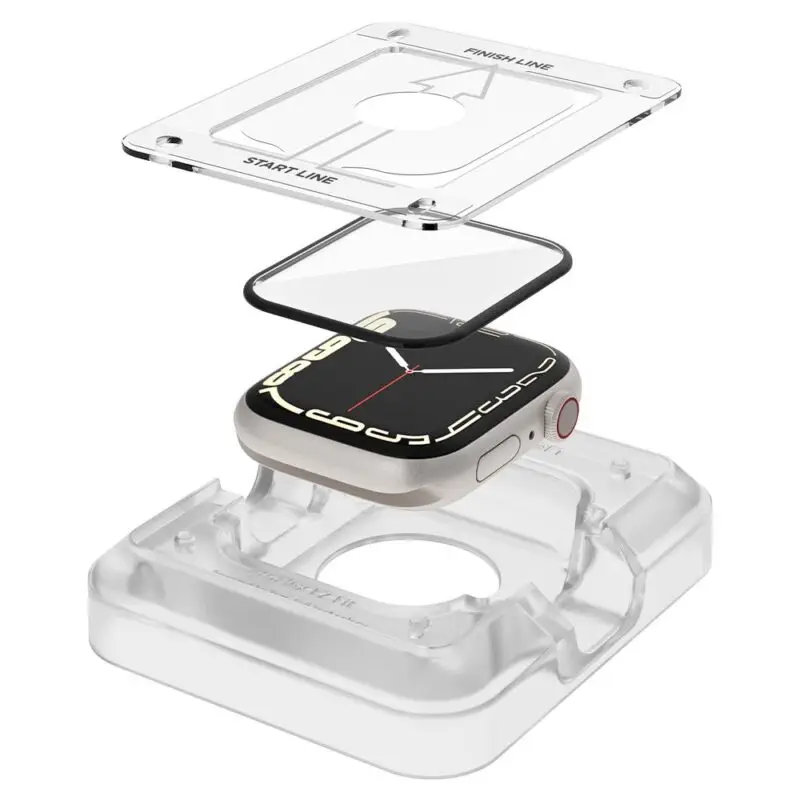 Spigen - ProFlex EZ Fit (2 pack) - Apple Watch 7 / 8 / 9 (45mm) - Black - imagine 2