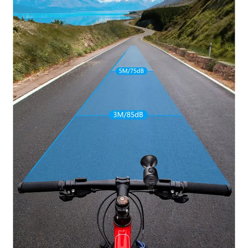 Claxon electric pentru bicicleta, Flippy, rezistent la apa, 120 dB, negru - imagine 2